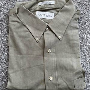 mens dress shirt CC Hughes broad cloth cotton blend 17-32/33
